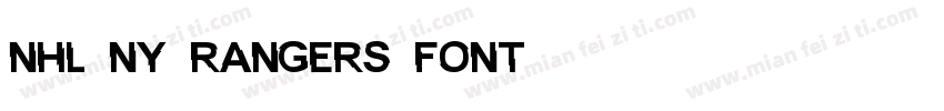 NHL NY Rangers Font字体转换